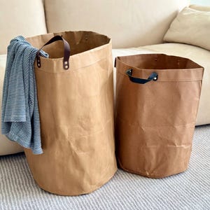 Cesto/Cesta/Bolsa de Papel Lavável para Lavanderia JUMBO Ecológico Lavável Papel Kraft Armazenamento