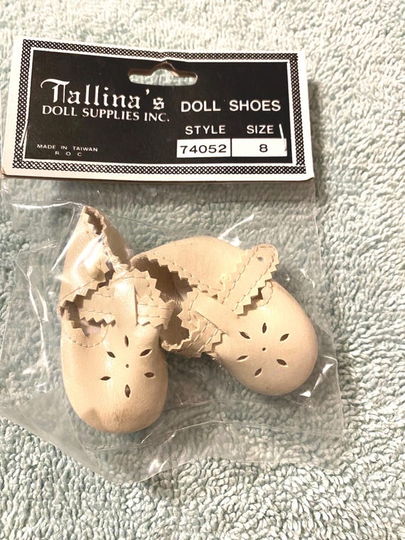 Porcelain Doll Shoes Ecru Cream Color Botton Closure Size 8 Dressy Style Matte Etsy