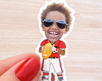 Personalized Football Confetti, Custom Face Photo, Sports Birthday Party, Game Day Table Decor (100 pieces)
