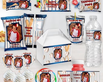 Digital personalisierte Baseball Gastgeschenke | Baseball-Geburtstags-Party-Dekor | Home Run für Anfänger | Druckbar | EINZELN VERKAUFT