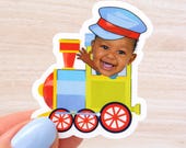 Personalized Train Confetti, Custom Face Photo, Train Birthday Party, Railroad Table Decor (100 pieces)