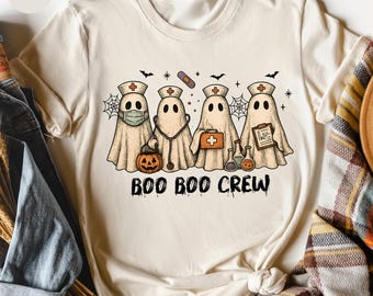 Boo Boo Crew Halloween Nurse Shirt, Halloween Nurse Group Shirt, Boo Boo Crew Ghost Shirt, Halloween Shirt, Spooky Nurse Halloween Shirt