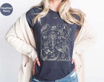 Halloween Shirt, Retro Ghost Shirt, Women's Halloween Shirt, Cute Ghost Shirt, Halloween Fall Shirt, Halloween Spooky Season Shirt, Fall Tee