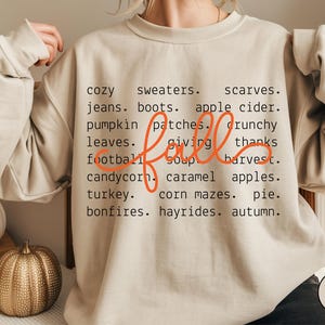 Fall Definition Sweatshirt: Cozy Thanksgiving Tee