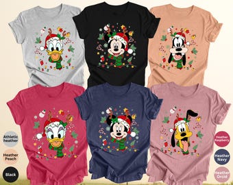 Disney Mickey Friends Christmas Shirt, Disney Christmas Lights Shirt, Disneyland Christmas Family Holiday Sweatshirts, Disney Sweatshirts