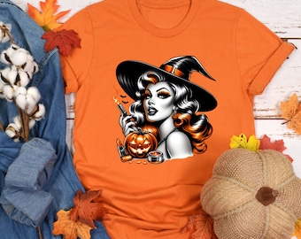 Retro Halloween Witch Shirt, Spooky Season Vibes