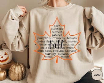 Fall Definition Sweatshirt, Fall Cozy Sweaters, Thanksgiving Gift, Fall Words Shirt, Fall Sweater, Fall Gifts, Cozy Fall Sweatshirt Fall Tee