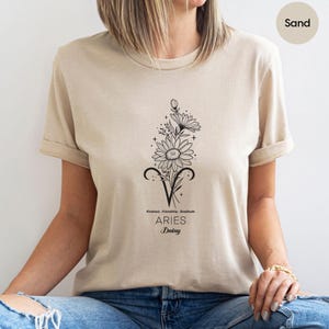 Aries Shirt, Aries Zodiac Flower Shirt, Aries Gifts, Aries Astrology, In my Aries Era Shirt, Celestial Aries Shirt, Astrology Horoscope