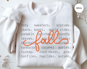 Fall Definition Sweatshirt, Fall Cozy Sweaters, Cozy Fall Definition Sweaters, Thanksgiving Tee, Fall Words Shirts, Fall Sweater, Fall Gifts