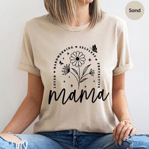Mother&#39;s Day Shirt, Mother&#39;s Day Gift, Mom Shirt, Mama Floral T-Shirt, Cute Gift for Mom, Cute Boho Flower Mama Shirt, Gift for New Mom