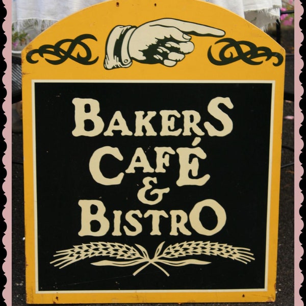 SALE!  antique style Bakers Bistro sign    vintage Shabby victorian kitchen decor  advertising sign