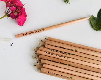 Engraved Seed Pencils: Eco-Friendly Plantable Wedding Favors