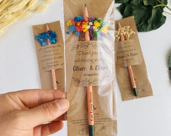 Personalized Plantable Seed Pens: Eco-Friendly Wedding Guest Favors