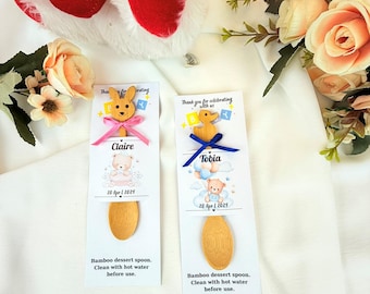 Cucharas de bambú grabadas y personalizadas: Set de regalo ecológico de bambú