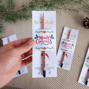 Personalized Seed Pencils: Christmas Party Favors with Dried Flowers