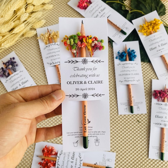 Personalized Plantable Seed Pencils: Eco-Friendly Favors