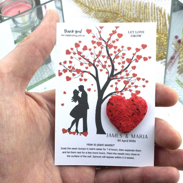 Personalized Seed Paper Wedding Favors: Eco-Friendly Wildflower Gifts