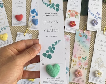 Personalized Seed Paper Bookmark: Wildflower Wedding Favors