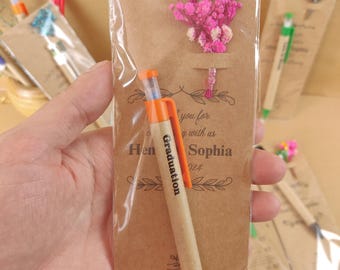 Bolígrafo de semillas plantable personalizado: recuerdo ecológico de graduación