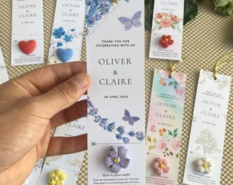 Personalized Seed Paper Favors: Plantable Wildflower Shapes