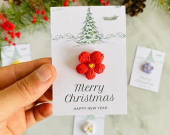 Recuerdos navideños de papel con semillas plantables: regalos personalizados de flores silvestres
