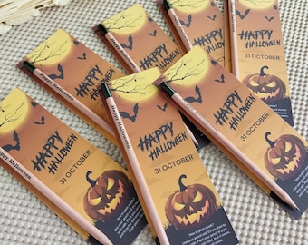Lápiz de semillas personalizado para Halloween: regalo de agradecimiento plantable