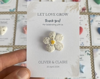 Personalized Seed Paper Wedding Favors | Plantable Eco-Friendly Keepsake