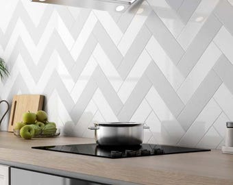 White or Gray Subway Ceramic Wall Tile Glossy or Matte