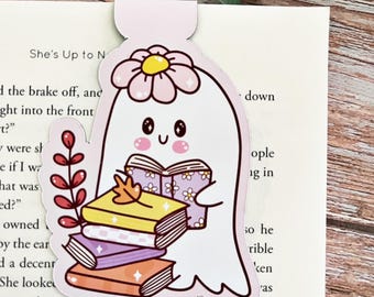 Halloween Ghost Magnetic Bookmark: Bookish Gift for Readers