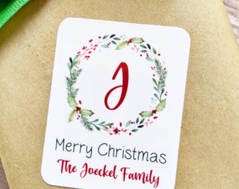 Personalized Christmas Gift Stickers: Family Holiday Labels