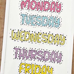 SALE- magnets for whiteboards, days of the week magnets, customized whiteboard magnets, schedule magnets for classroom