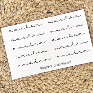 Personalized name stickers, vinyl water resistant stickers for notebooks, name labels for school supplies, custom kid name labels