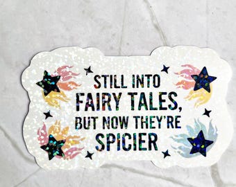 Fairy Tales Book Sticker: Glitter Holographic Overlay