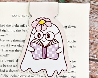 Halloween Ghost Magnetic Bookmark: Book Lover Gift