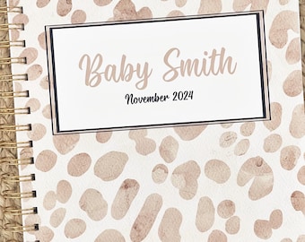 Pregnancy Planner, Linen Cover, Baby Milestone Tracker