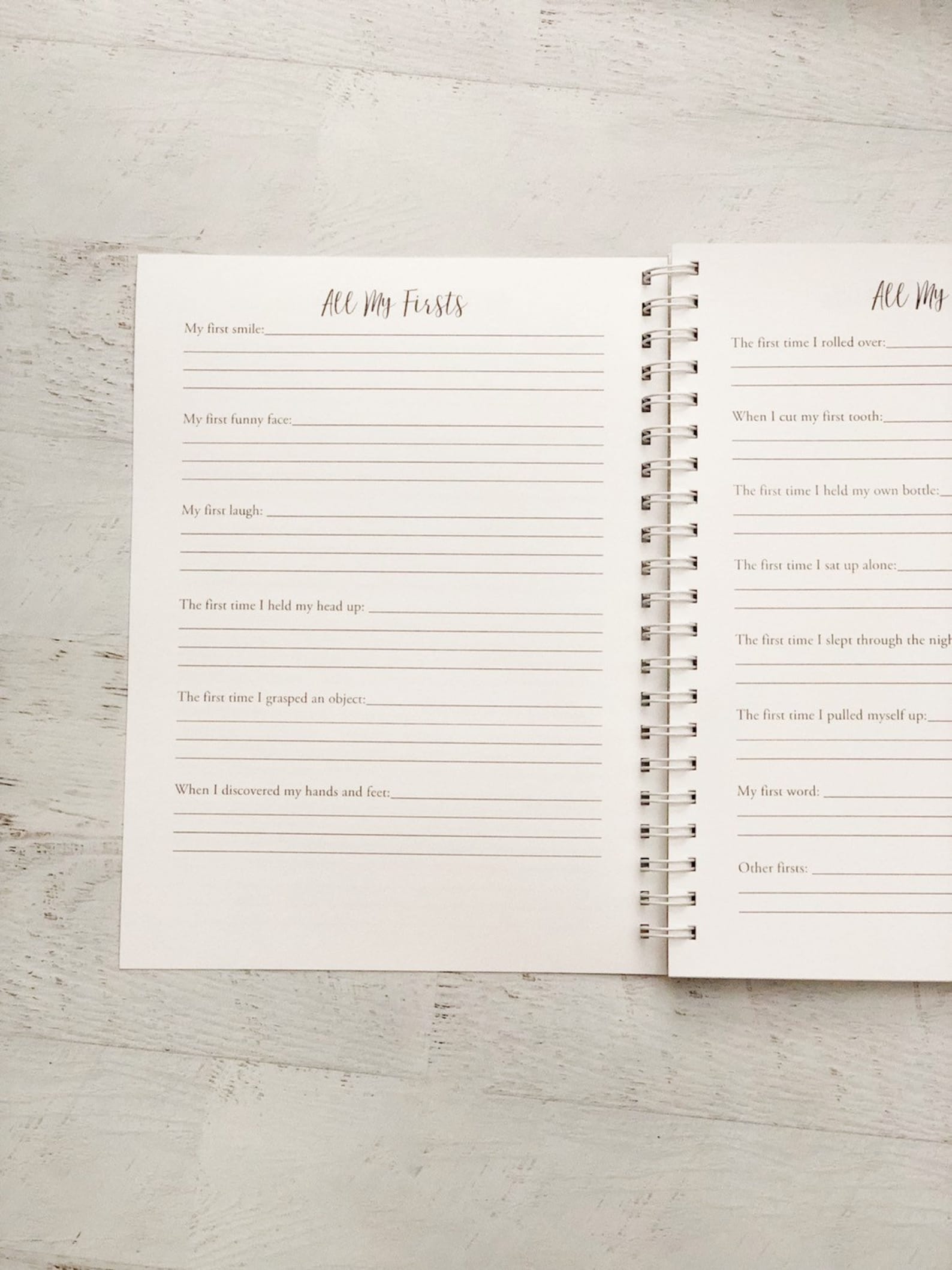 Baby Book Girl Baby Book Personalized Baby Book First Year Etsy