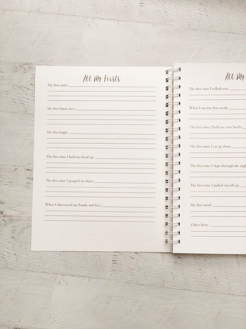 Baby Book Girl Baby Book Personalized Baby Book First Year Etsy