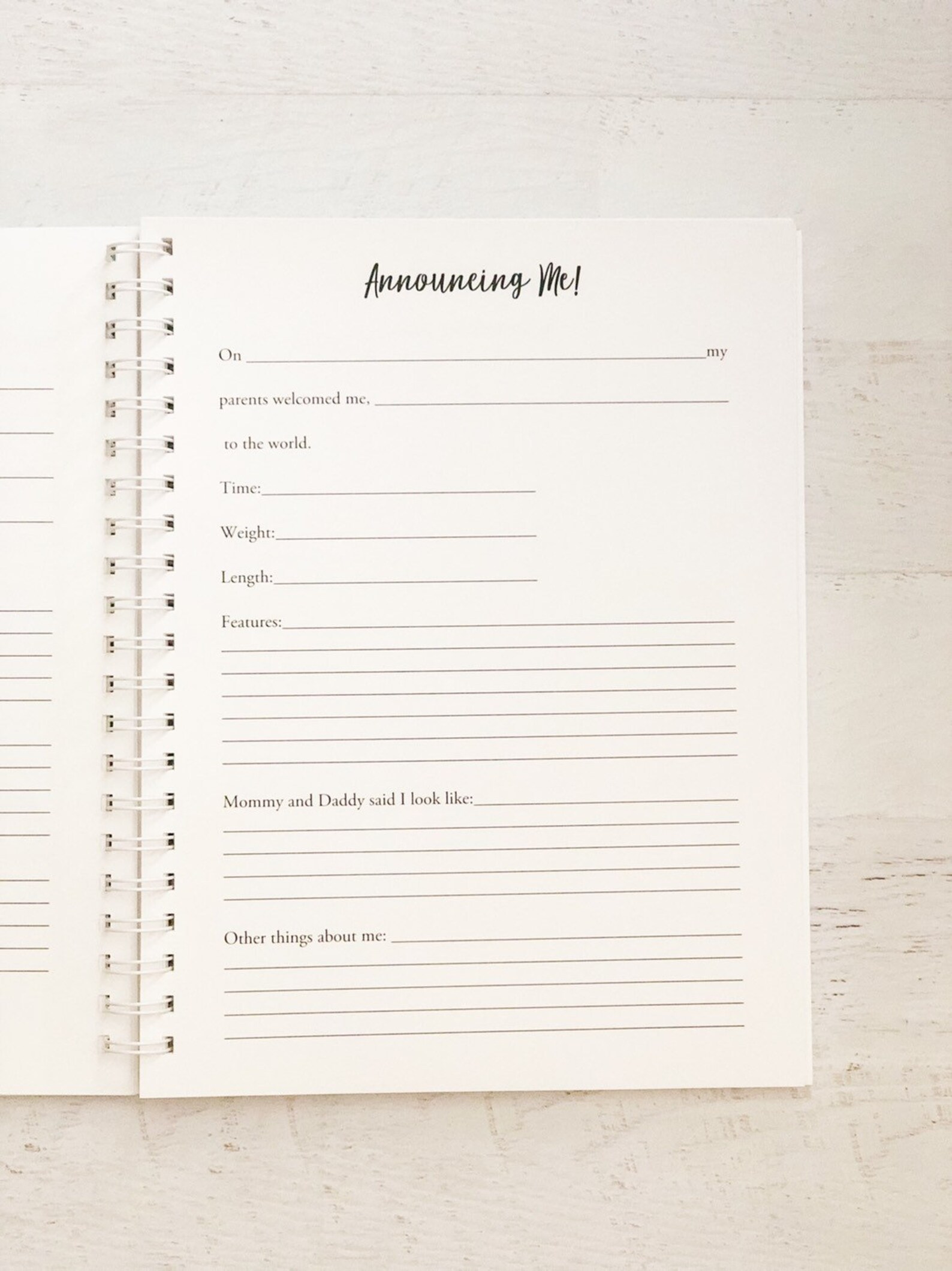 Baby Book Personalized Baby Book Baby Album Baby Memory Etsy