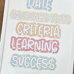 Classroom magnets for whiteboards, personalized word magnets, customized whiteboard magnets, schedule magnets for classroom, teacher magnets
