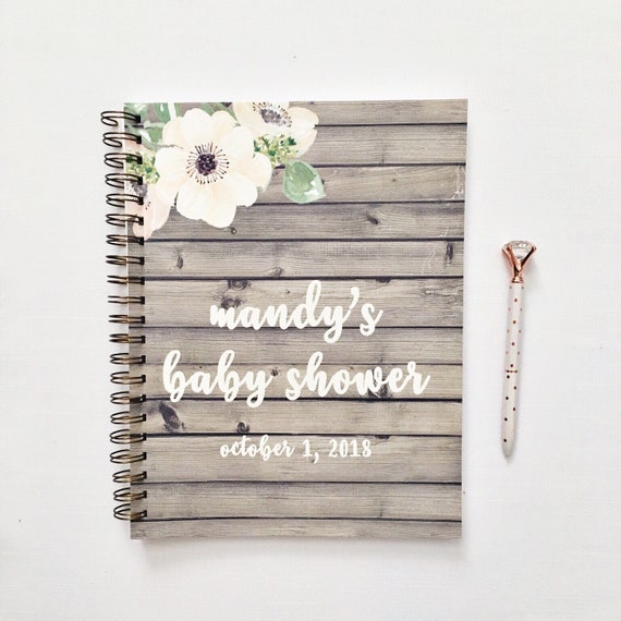 Personalized Baby Shower gift record book baby shower guest Etsy
