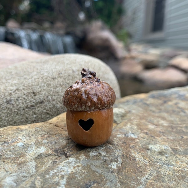 Wee Acorn Trinket Box - Real Bellota con Corazón