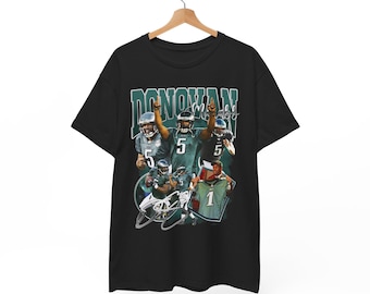 Donovan McNabb v1 Philadelphia Eagles Desean Jackson Lesean McCoy AJ Brown Jalen Hurts Brian Dawkins Bootleg Oversize Vintage Homage Shirt