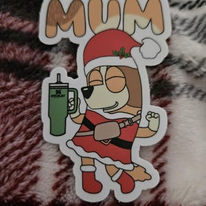 Naklejka Disney Bluey Christmas Dad life lub Mom Life