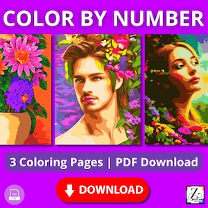 Color by Number. Coloriage mystère. Coloriage par numéro.