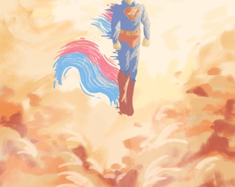 Lámina artística de Superman (Recaudación para Palestina)