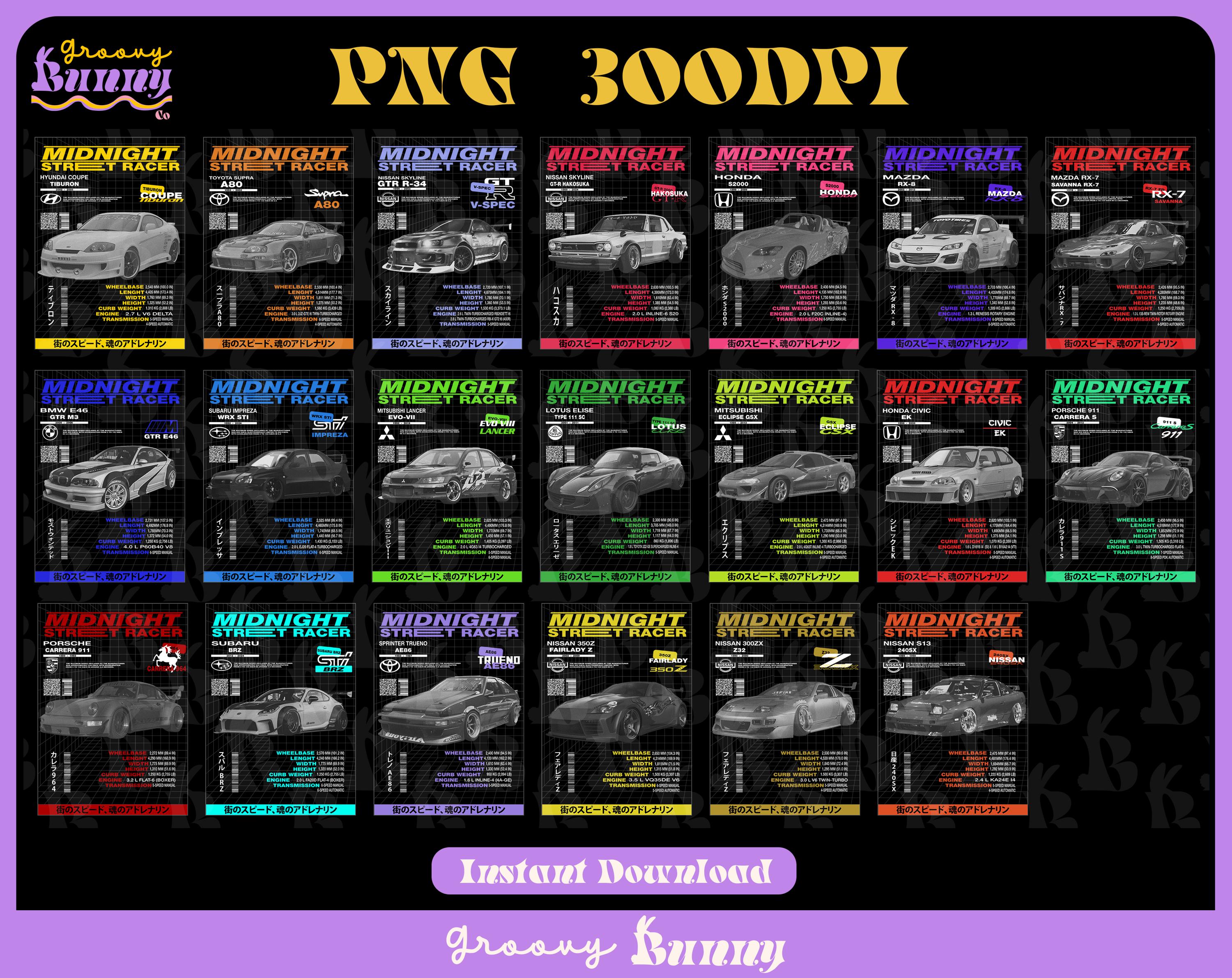 Midnight Racing Poster Midnight Race Cars PNG: Tuning SVG, Fast Cars (digital Download) - Etsy