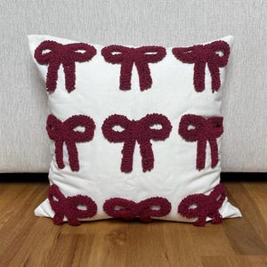 Weihnachts-Kissenbezug mit Schleifen-Motiv – festliche Deko & perfektes Geschenk für Deko-Liebhaber