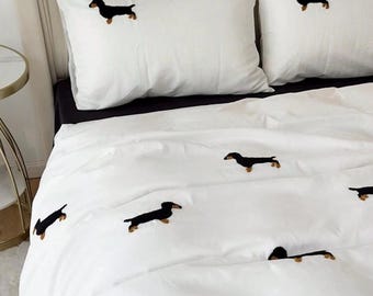 Dackel Bettwäsche | für Hundeliebhaber, Haustierbesitzer, Geschenkidee, Dackel, Geschenk für Dackelfans