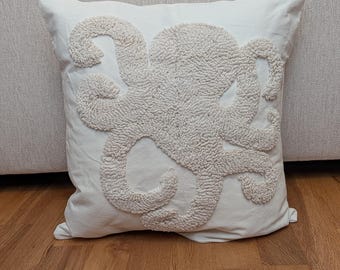 maritimer Kissenbezug mit Tintenfisch-Motiv | Meeres-Feeling für dein Zuhause