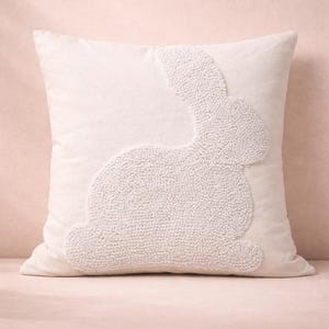 Kissenbezug mit Kaninchen, Hase, Osterhase – Dekokissen mit Bunny Design / Perfekt zu Ostern, Frühling